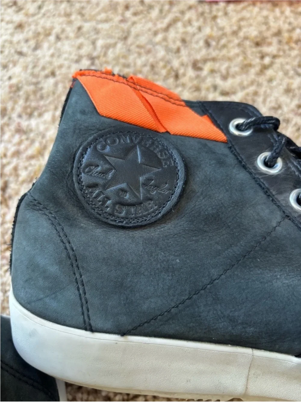 Converse Waterproof Men’s Black & Orange High-Top Sneaker